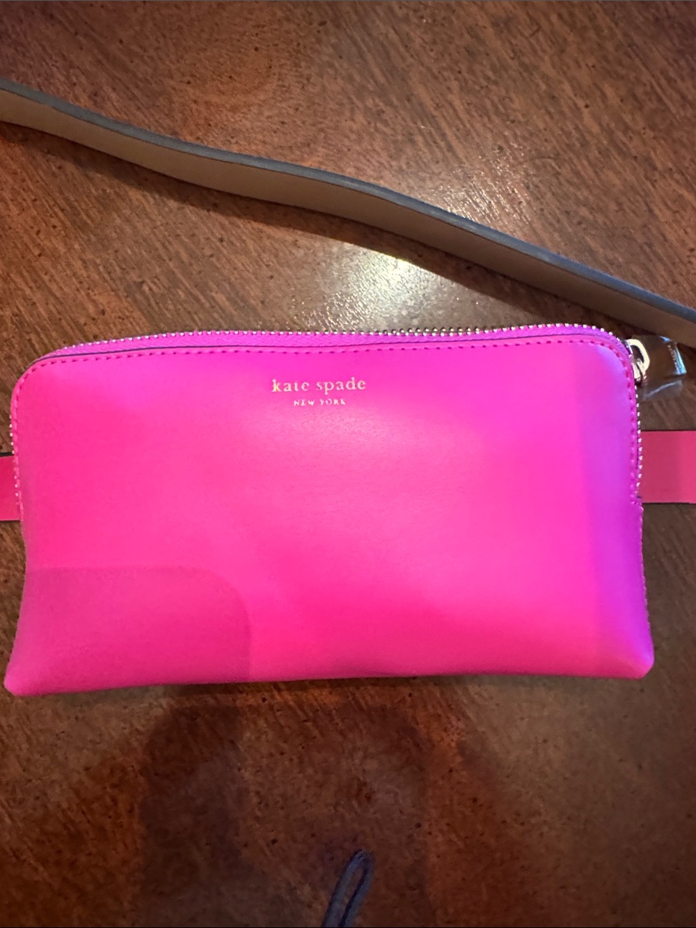 kate spade Hot Pink Leather Crossbody Belt Pouch